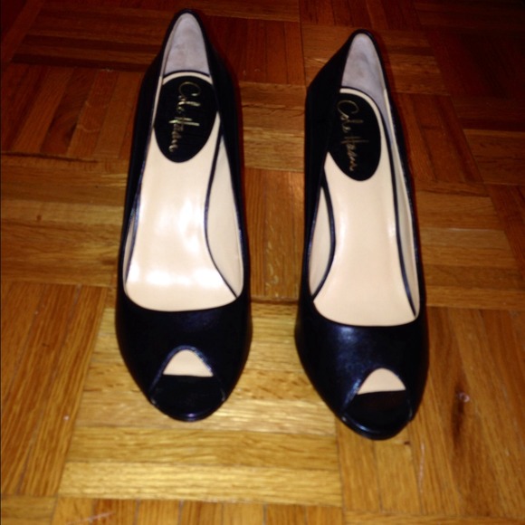Cole Haan Shoes - Cole Haan Black Leather Platform Shoe Size 8.5 new