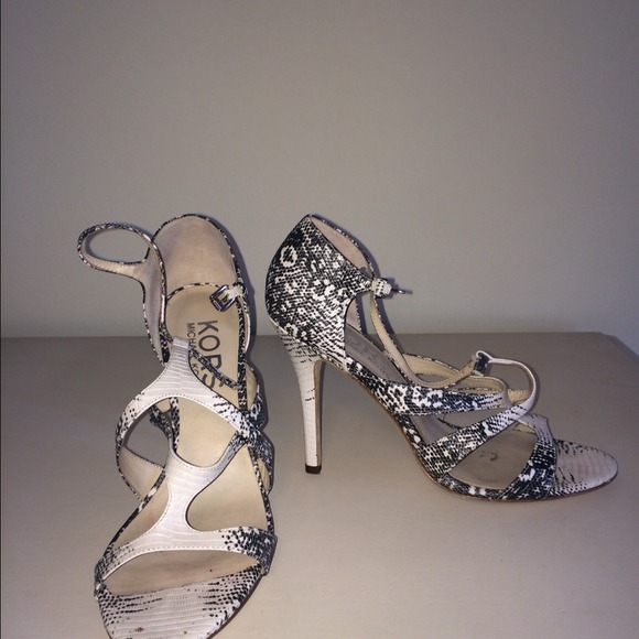 MK Sasha Snakeskin Sandals