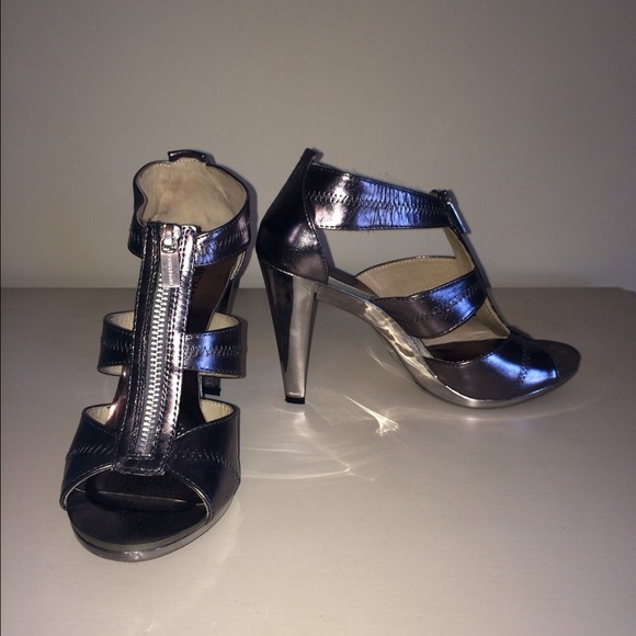 MK Silver Berkely Heels