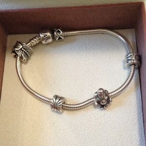 Pandora bracelet with charms