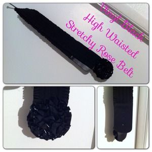 Stretchy ruffled black rose belt........so sexy!!
