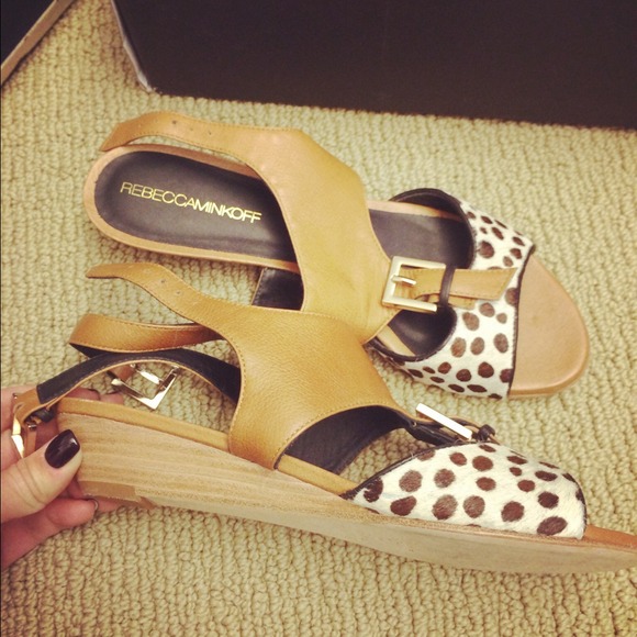 Reserved Rebecca mincoff low wedge open toe shoes - Picture 1 of 4