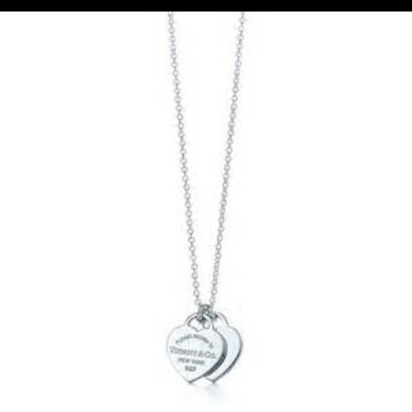 Tiffany authentic double heart necklace