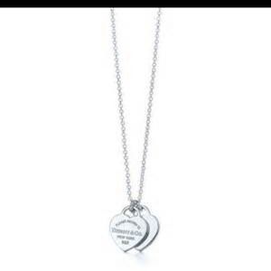 Tiffany authentic double heart necklace