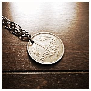 Unique old German coin necklace
