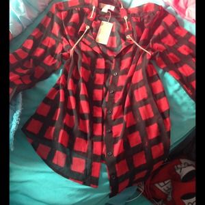 Michael Kors sheer button up shirt