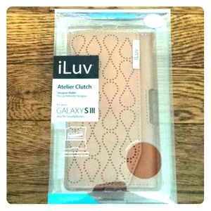 Tan clutch for Galaxy S3 phone