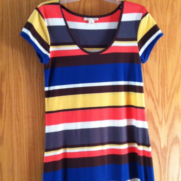 NWOT striped maxi dress.