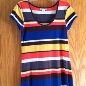 NWOT striped maxi dress.