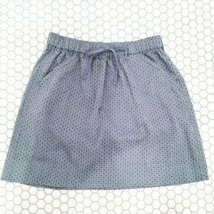 :: SOLD IN A BUNDLE :: Chambray Polka Dot Skirt