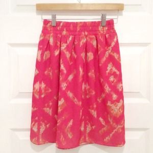 😻CLEARANCE!😻 Hot Pink Ikat High-Waisted Skirt