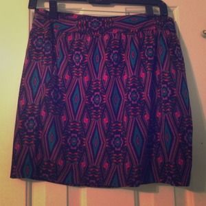 Brand new tribal patterned skirt with pockets