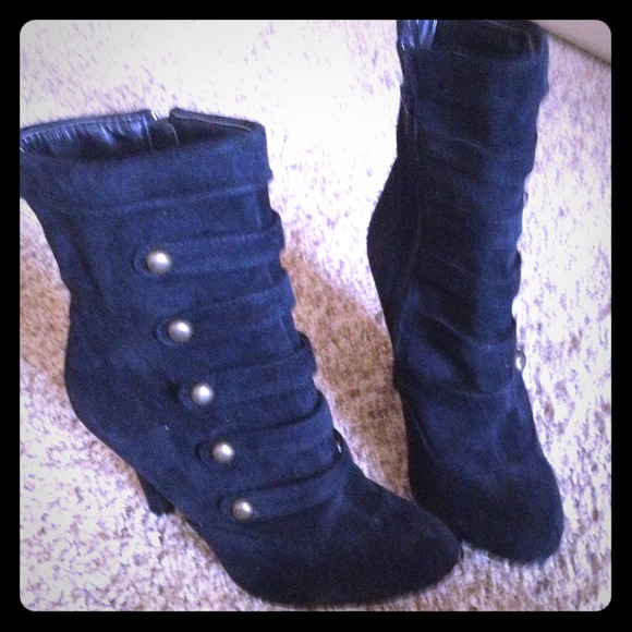 Black Military-Inspired Booties