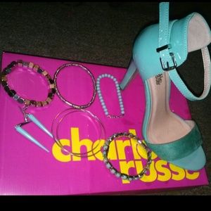 Charlotte Russe bracelets and Mint Heels