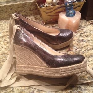 Boutique 9 Marcello Multi Pink Ankle Wrap Wedge