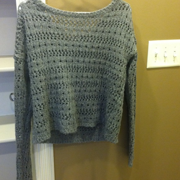 Gray Knit/holey sweater.