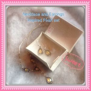 Necklace with pierced earrings