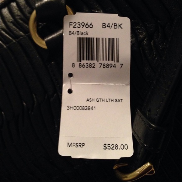 β SOLD ββοΈ Coach Black Gathered Leather Madison βοΈ - Picture 3 of 4