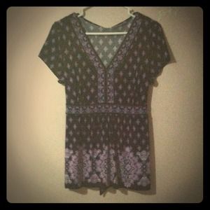 Purple and black top