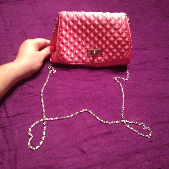 Pink Chain Strap Evening Bag - Picture 2 of 4