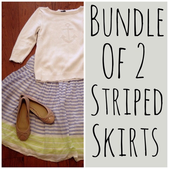🎉Sale! Bundle of 2 Striped Skirts