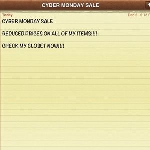 CYBER MONDAY SALE