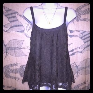 Super cute grey lace top BNWT