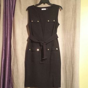 Calvin Klein Black dress with gold buttons