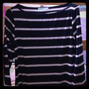 Striped quarter sleeve dress