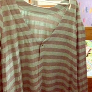 Striped drape shirt