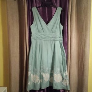 Mint blue flowy summer dress