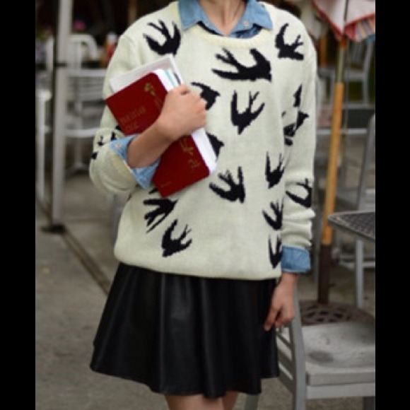 Sparrow print sweater