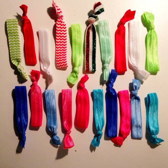 20 Fold Over Elastic Hair Ties