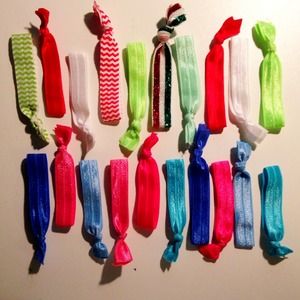 20 Fold Over Elastic Hair Ties