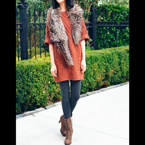 Tan fisher mans sweater tunic