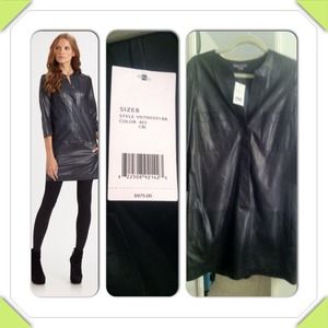 Vince Lambskin Leather Dress Size 8.