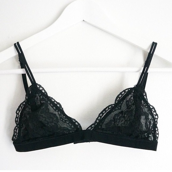 Sexy Black Dainty Delicate Eyelash Lace Bra - Picture 4 of 4