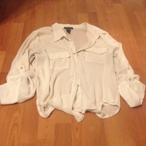 White see through button up!