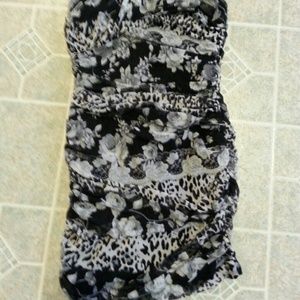 Cheetah print tube top dress