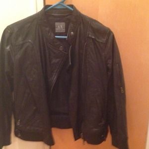 Black leather jacket