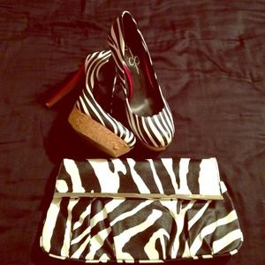 Zebra CORK heels