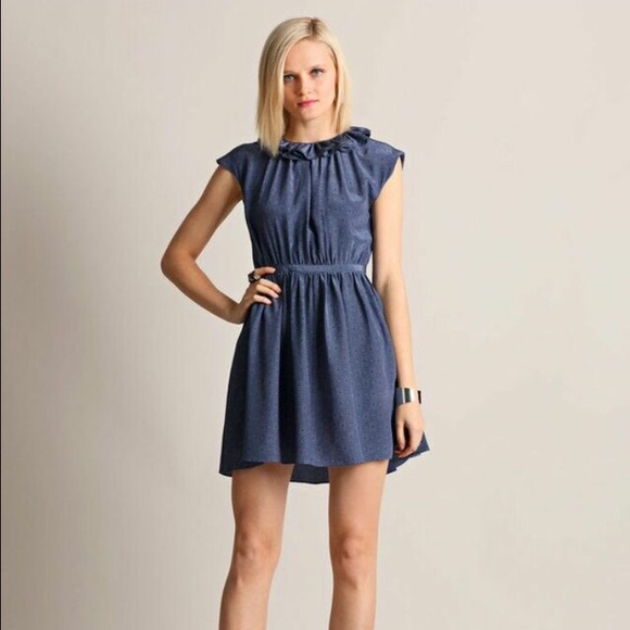 NWOT blue Geren Ford silk dress