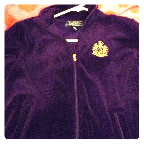 Ralph Lauren Purple Velour track jacket