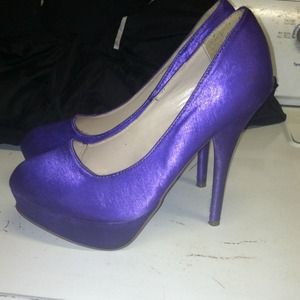 Purple high heels