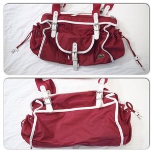 Raspberry Authentic Lacoste Bowling Bag Purse Pink