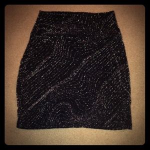 Black and sparkly pencil skirt!