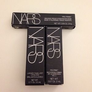 NARS lipgloss, eye primer, & sunscreen travel size