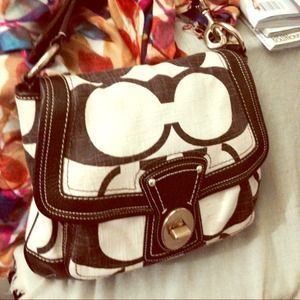 Coach Signature LEGACY Ali Flap Shoulder Bag. RARE