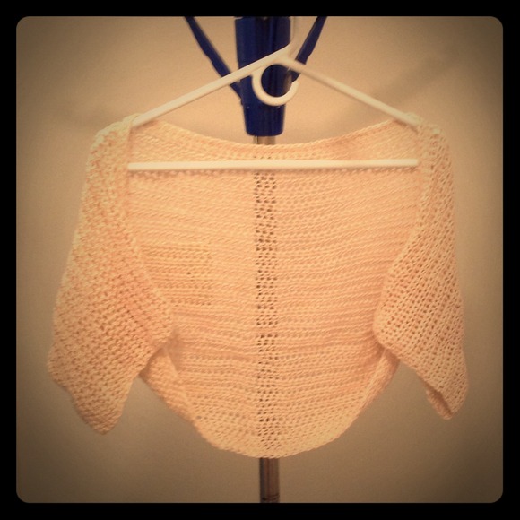 Handmade Crocheted Shawl 1/4 Sleeve