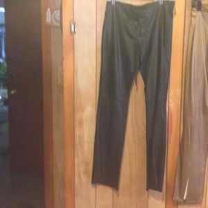 Black leather pants